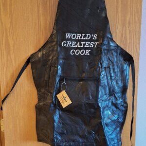 Grilling Apron - Black Leather